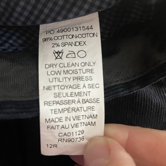 B By Brooks Brothers Pants Boy Size 12 Corduroy Classic Fit Navy Blue Preppy - Picture 7 of 7